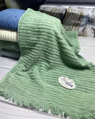 Банное полотенце , хлопок, 70х140см, зеленый